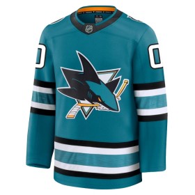 San Jose Sharks tröja Customized Fanatics Premium 2024-25 Teal Hemma - NHL Tröjor Herr